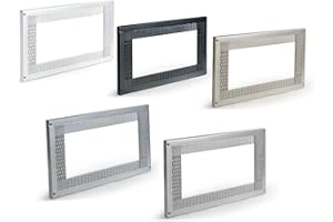 Gresinex - Marco Embellecedor Universal para Microondas 60x40 cm – Montaje en Mueble de Cocina con Kit Incluido – Resistente al Calor – Fácil Instalación (Gris)