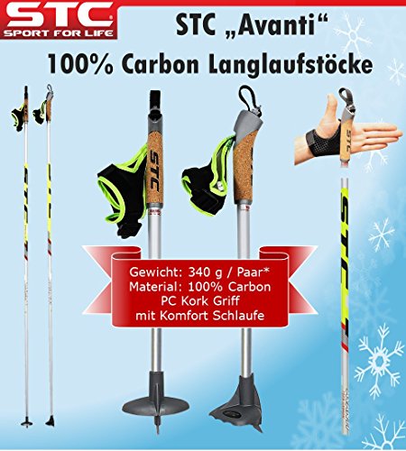 Preisvergleich Produktbild 100% Carbon Langlauf Stöcke STC Avanti 170 cm