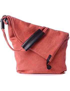 SAFATA Canvas Umhängetasche Damen Tasche Schultertasche Retro Messenger Bag Shopper Vintage Handtasche Beuteltasche...