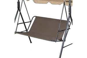 CREATCABIN Funda de Repuesto para Asiento de Columpio, 600D, Tela Oxford Gruesa, Funda para Banco de Columpio, Impermeable, para Porche, Patio, Funda de Cojín de Repuesto para Columpios de Jardín Al A