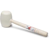 Rubi 66906 Rubber Mallet, Flat and Spherical Face, White, 500 g