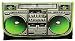 Produktbild GYD Tabaktasche Drehertasch Tabak All-in-One Tasche RETRO Mot. Ghettoblaster - Grün