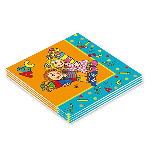 Lutz Mauder 52-teiliges Party-Set Einschulung Schulanfang Teller Becher Servietten für 16 Kinder / Personen - 4