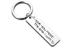 Nimteve Couples Gifts I Love You Most The End I Win Keychains Husband Key Ring Valentines Day Gifts For Him