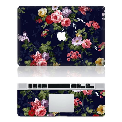 Vati Blätter Removable Low-Key-Blumen-Schutz Full Cover Vinyl Art Haut-Abziehbild-Aufkleber-Abdeckung für Apple MacBook Air 12 "Zoll (A1534)