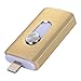 Produktbild 3-in-1 Lightning OTG USB Flash-Drive 32/64/128/256GB USB-Stick für iPhone/iPad/IOS/Android/PC USB-Speicherstick gold 64 GB
