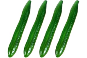 ABOOFAN Simulated Cucumber Model 4Pcs Lightweight Foam Veggie Display Props for Kitchen Home Decoration and Pretend Play Food