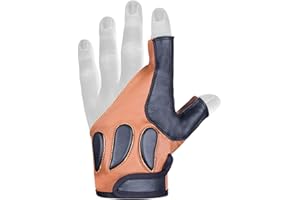 DASKZ LEATHERS Italian Leather Archery Bow Glove for Right-Handed Shooters – Worn on Left Hand – Padded Back – 100% Real Leather – Beige, Black, Light Brown, Dark Brown