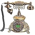 TAISK Retro Phone Vintage Phone Telephone- Home European Landline, Carved Button-Style Decorative Ornaments Phone