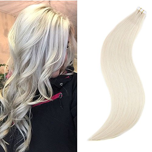 ugea 50 G 14 "-24" real cinta en extensiones sedoso Straight Remy extensiones de cabello humano