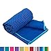 Produktbild GRIP2 Yoga Towel, Yoga-Handtuch mit Antirutsch-Noppen, rutschfest, Mikrofaser-Yogatuch, sehr gut für Hot Yoga (blau/aqua), Yogamattenauflage, antibakteriell