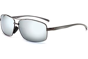 SUNGAIT Ultra Lekkie Prostokątne Spolaryzowane Okulary Przeciwsłoneczne Męskie Ochrona UV400