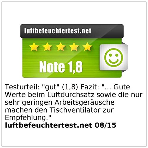 infactory Tisch-Ventilator „Streamline“ im Turbinen-Design, V2, 8″, 18 Watt - 4