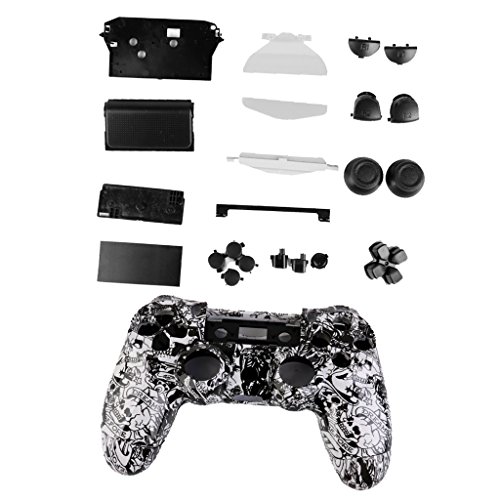 Preisvergleich Produktbild perfk Controller Hülle Schutzhülle Case für PlayStation4 Controller - Weiß Schädel