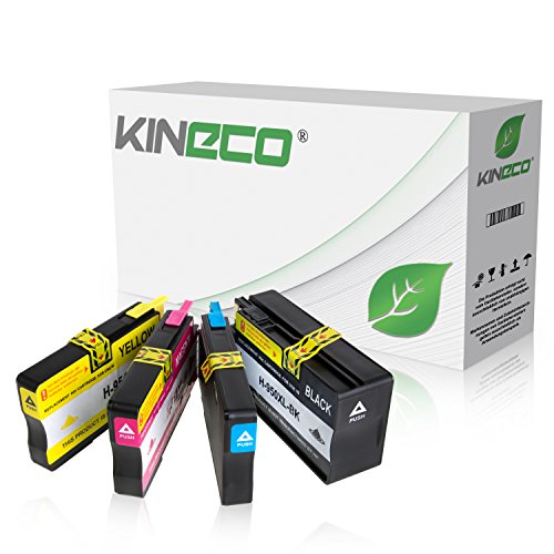 4 Tintenpatronen kompatibel zu HP 950XL/951XL für HP Officejet Pro 8610 e-All-in-One Officejet Pro 8620 e-All-in-One Officejet Pro 8100 ePrinter Officejet Pro 276dw 251dw - CN045AE CN046AE CN047AE CN048AE - Schwarz 83ml Color je 30ml