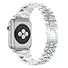 Produktbild Colorful 38mm Ersatz-Armband für Apple Watch 1/2/3 Luxus Kristall Metall Ersatzarmband Uhrenarmband Replacement Wechselarmband Watch Band für Apple Watch Series 1/2/3 38mm (Silber)