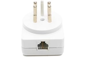 GEEMARC Prise Téléphonique vers RJ11 - Adaptateur Téléphonique avec Connecteur RJ11 - Convient pour la Belgique - Prise Téléphonique Blanche