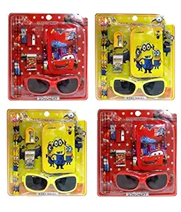 Inaaya Special Gift for Kids Girls Stationery Kit for School Use with Goggles Pack of 1