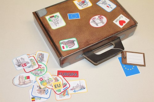 Deko-cut Geschenkkoffer – Bastelset – Europareise – - 3