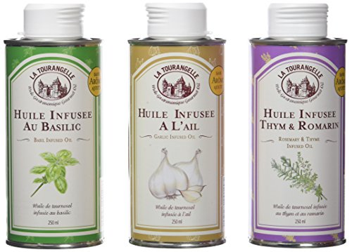 La tourangelle Trio Huiles Infusées Basilic/Ail/Thym/Romarin 750 ml