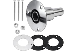 GOIYZTTR Passante Scafo Pelle di Scarico-24mm Pelle di Scarico Passante per Scafo Dritto in Acciaio Inossidabile per Marine Marine Auto Camion