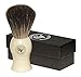 Shaving kit - Ivory Pure Badger shaving brush, Short handle double edge safety razor with X2 packs wilkinson sword razors