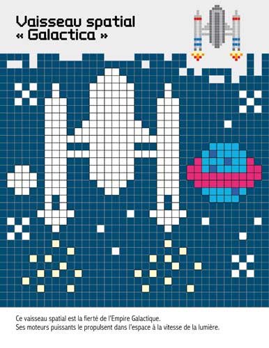 Pixel art Espace : colorie, crée, pixélise