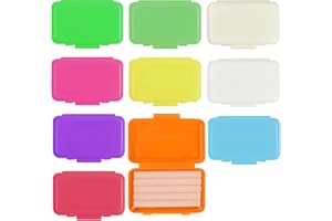FIDGET PACK Cera de ortodoncia para aparatos ortopédicos, 10 piezas/50 tiras de cera dental, cera de ortodoncia dental para aliviar la irritación y el dolor, 10 colores, 10 sabores