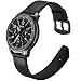 Price comparison product image Aottom Gear S3 Classic Strap, [22MM] Samsung Gear S3 Frontier Leather Strap Replacement Band Wrist Straps Stainless Steel Buckle Bracelet Wristband for Samsung Gear S3/Moto 360 2nd Gen 46mm - Black