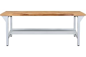 ADB BETRIEBSEINRICHTUNGEN GMBH ADB Werkbank Verpackungstisch 200x75x85cm Lichtgrau (RAL 7035), Packtisch, Montagetisch, Arbeitstisch, Versandtisch