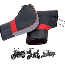 Coprimanubrio Invernali Impermeabili E Antivento Per Moto E Scooter – Fodera In Pile Ispessito, Universali Per Manubrio Da 36 Cm