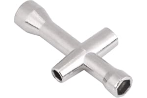 Dilwe Metal Cross Wrench, 4/5 / 5.5 / 7mm Cross Wrench Sleeve Wheel Nut RC Crawler Car Accessory