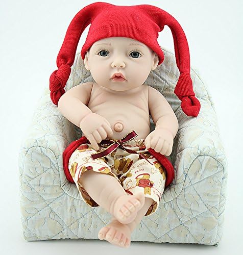 MaiDe Mini 10" Real Life Cute Newborn Baby Dolls Full Silicone Vinyl Full Body Washable
