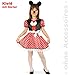 Produktbild Kinder-Kostüm Mausi Gr. 104, 116, 128 Kleid rot-weiß Kinderfasching (128)