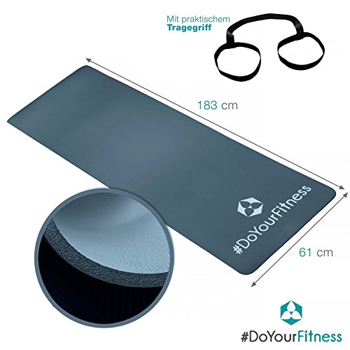 Fitnessmatte »Yogini« / dick und weich, ideal für Pilates, Gymnastik und Yoga, Maße: 183 x 61 x 1,0cm / In vielen Farben erhältlich. - 2