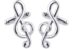 HOLIBANNA 1 Paio Gemelli a Chiave Gemelli Con Note Musicali Gemelli Tripli Doni Del Musicista Gemelli Matrimonio Gemelli Da Smoking Bomboniere Matrimonio Nota Gemelli Camicia Pulsante Uomo