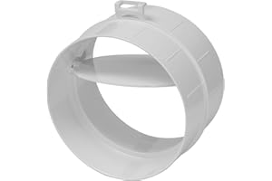 Vent Systems 100 mm / 4" Inch Backdraft Damper Stopper - ABS Plastic Male Fit Dryer Vent Backflow with Shutter - One-Way Airflow Ducting Insert - Inline Fan Vent, Exhaust Pipe Adapter/Connector