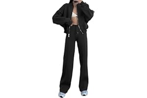 amropi Tuta da Donna Giacca con Cerniera e Pantaloni Jogging Tute 2 Pezzi Sportivo Completo