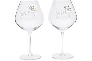 Riviera Maison Lot de verres à cocktail Aperol - Translucides - 550 ml - Avec inscription - Passe au lave-vaisselle - (Ø x H) 10,5 x 21 cm