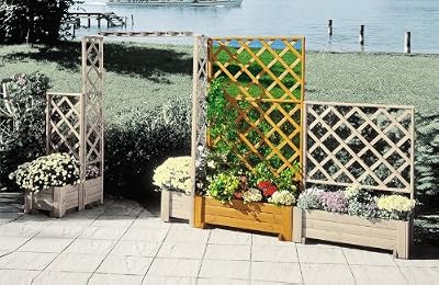 Gaspo 21055–2 Bac à fleurs avec treillage WACHAU L : 105 x H 200 cm