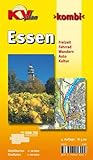  Essen: 1:10000 Stadtplan mit Freizeitkarte 1:20000. Stadtteilvergrößerung von Borbeck, Altenessen, Steele, Rüttenscheid, Kupferdreh, Werden und ... Radrouten mit Steigungspfeilen, Wanderwege