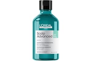 L'ORÉAL PROFESSIONNEL PARIS L'OREAL PROFESSIONNEL - Shampoing Dermo-Purifiant Scalp Advanced - Homme & Femme - -78 % de Sébum Sur le Cuir Chevelu - Pour Cheveux Gras - Sans Silicone - 300 ml