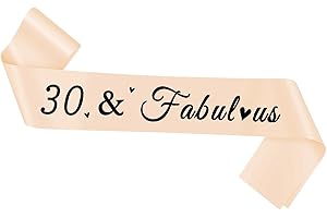 HISXIERNG 30th Birthday Decorations for Her Birthday Sash for Women Rose Gold Birthday Party Decorations Birthday Photo Party Props Girlfriend Birthday Gifts Party Decor Sister Gift Party Favour Accessories