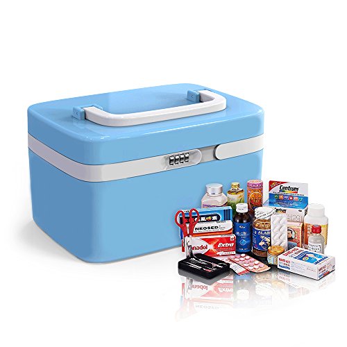 Medizinbox tragbare Verbandskasten mit Passwortschutz und süß Design, auch als Aufbewahrungbox - 2