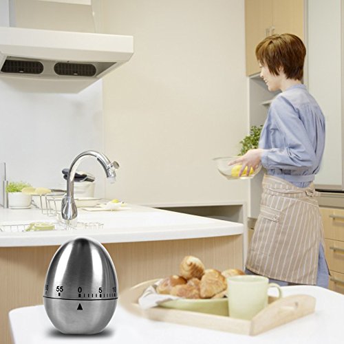 Eieruhr Family Care Zeitmesser Küche Maschinerie Eiförmige Stahl Kurzzeitwecker mit Stoppuhr Rostfreier Kurzzeitmesser - 4