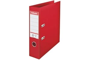 Esselte - Classeurs A4 à Levier, Rouge, Dos de 72 mm, Plastique, 811330