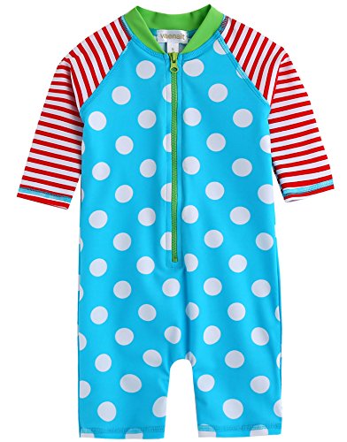 Vaenait Baby 0-24M Infant Girls Longsleeves One piece Swimsuit Baby Cream Dot SKY S
