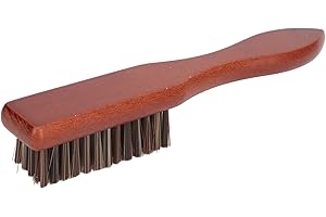 ANGGREK Szczotka do brody, profesjonalna szczotka do czyszczenia, nylonowa, kompozytowa, drewno, fryzjer, szczotka do blaknięcia, szczotka nylonowa z stylizacją brody, usuwanie luźnych włosów, narzędzie do