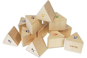 Set de 12 prismes en bois de jeu TICKIT