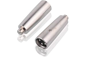 S SIENOC Placage de nickel RCA (F) à XLR (M) Adaptateur, RCA Femelle à XLR Masculin Connecteur métal Argent (RCA (F) - XLR (M), 2 Pièce)